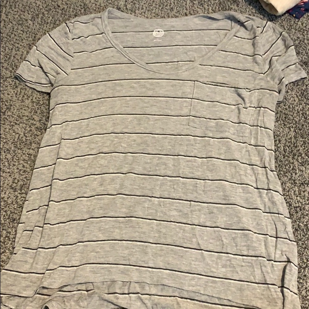 Striped V neck
